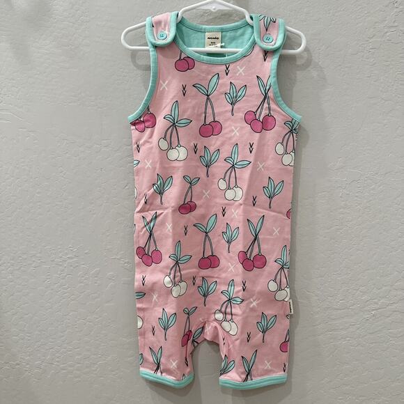 NWT Meyadey Cherry Kiss Playsuit Shirt Dungarees - Picture 1 of 6